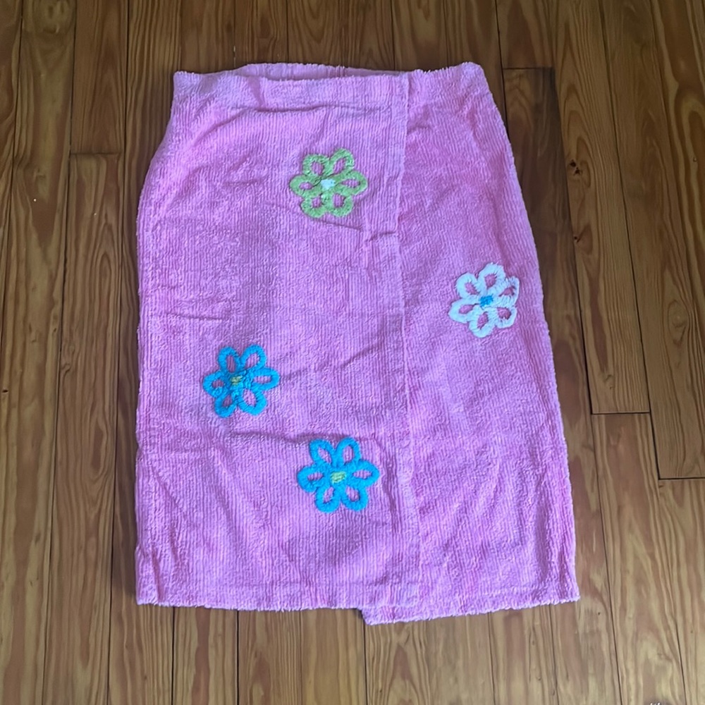 Pink Flower Towel Cover Up